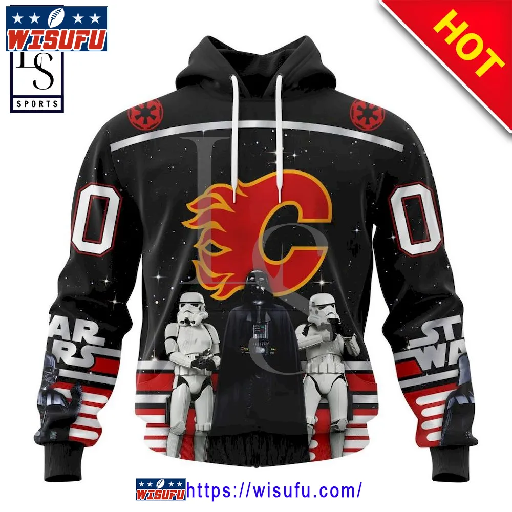 Calgary Flames Special Star Wars May The 4th Be With You Personalized Hoodie