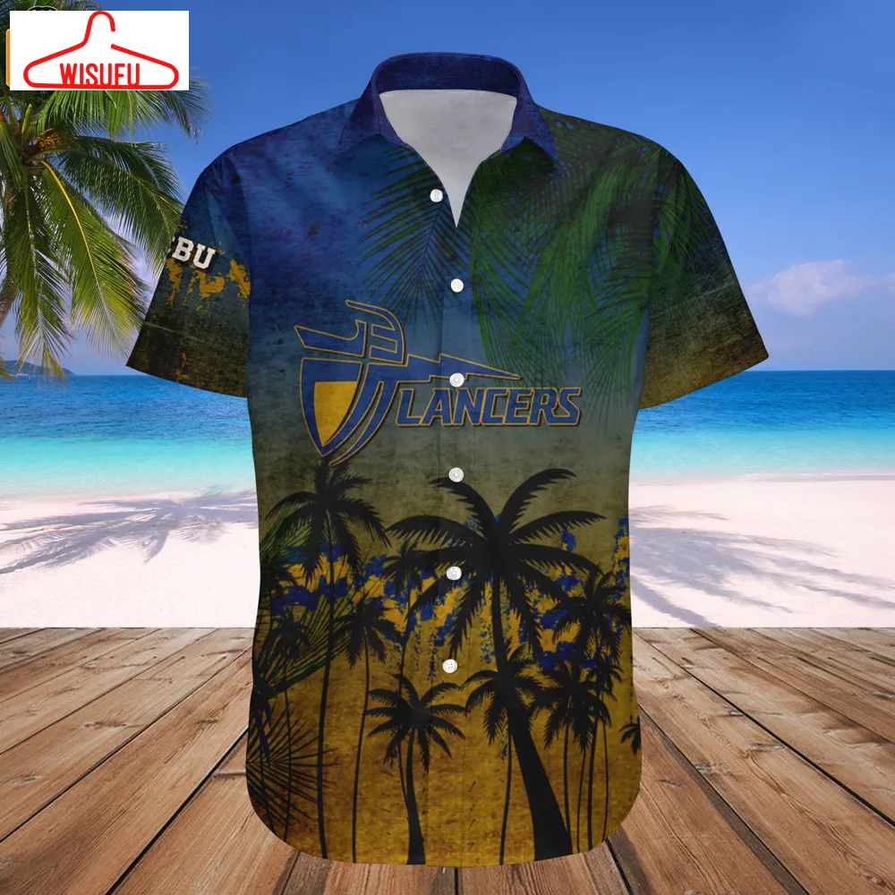 California Baptist Lancers Coconut Tree Tropical Grunge Hawaiian Shirt, New Fashion Gifts