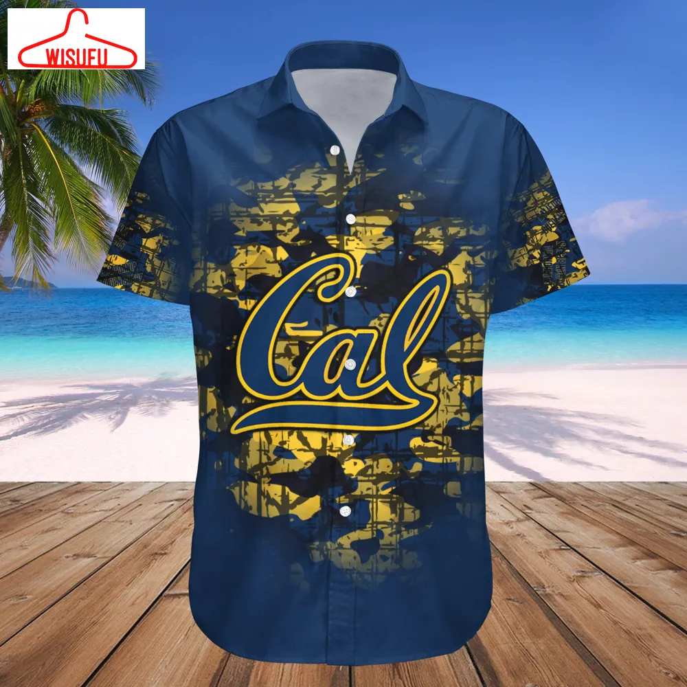 California Golden Bears Camouflage Vintage Hawaiian Shirt, New Fashion Gifts