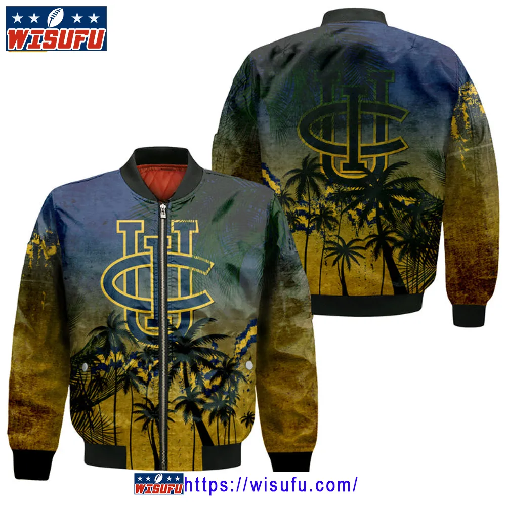 California Irvine Anteaters Coconut Tree Tropical Grunge Bomber Jacket