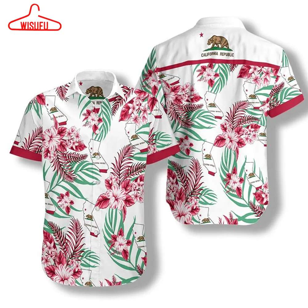 California Proud Hawaiian Shirt - For Men & Women - Adult - Hw8649, New Hawaiian Holiday Outfits, New Fashion Gifts