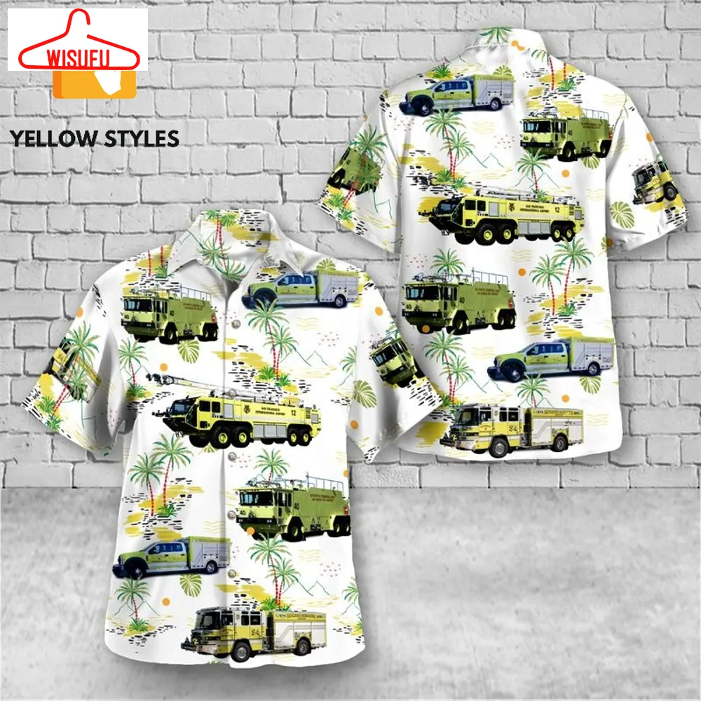 California San Francisco International Airport Fire Department Hawaiian Shirt, New Fashion Gifts