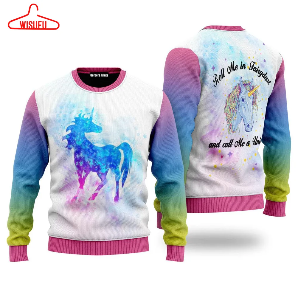 Call Me A Unicorn Ugly Christmas Sweater - For Men & Women - New Winter Fashion Shirt Gift For Family