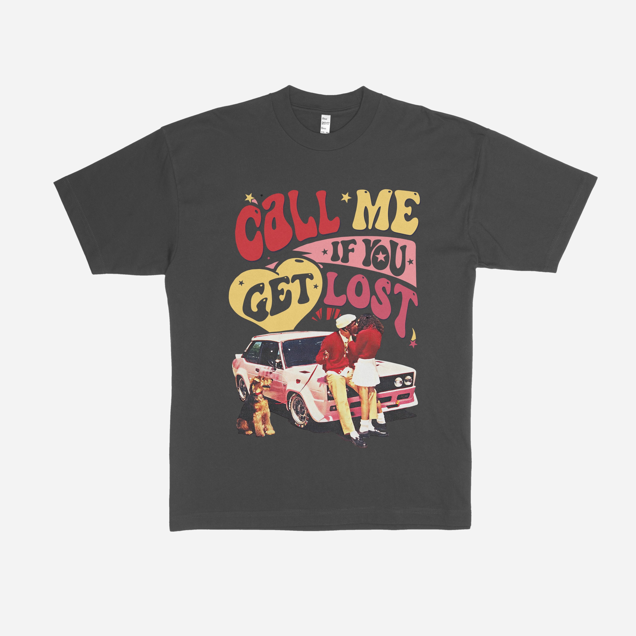 Call Me If You Get Lost Big Heart Vintage Graphic T-Shirt