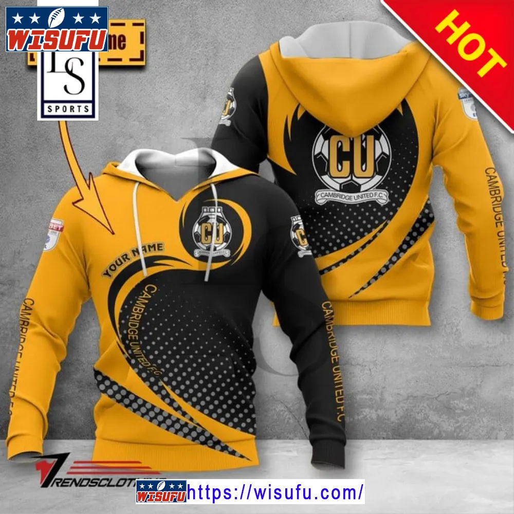 Cambridge United F.c Efl Hoodie 3d