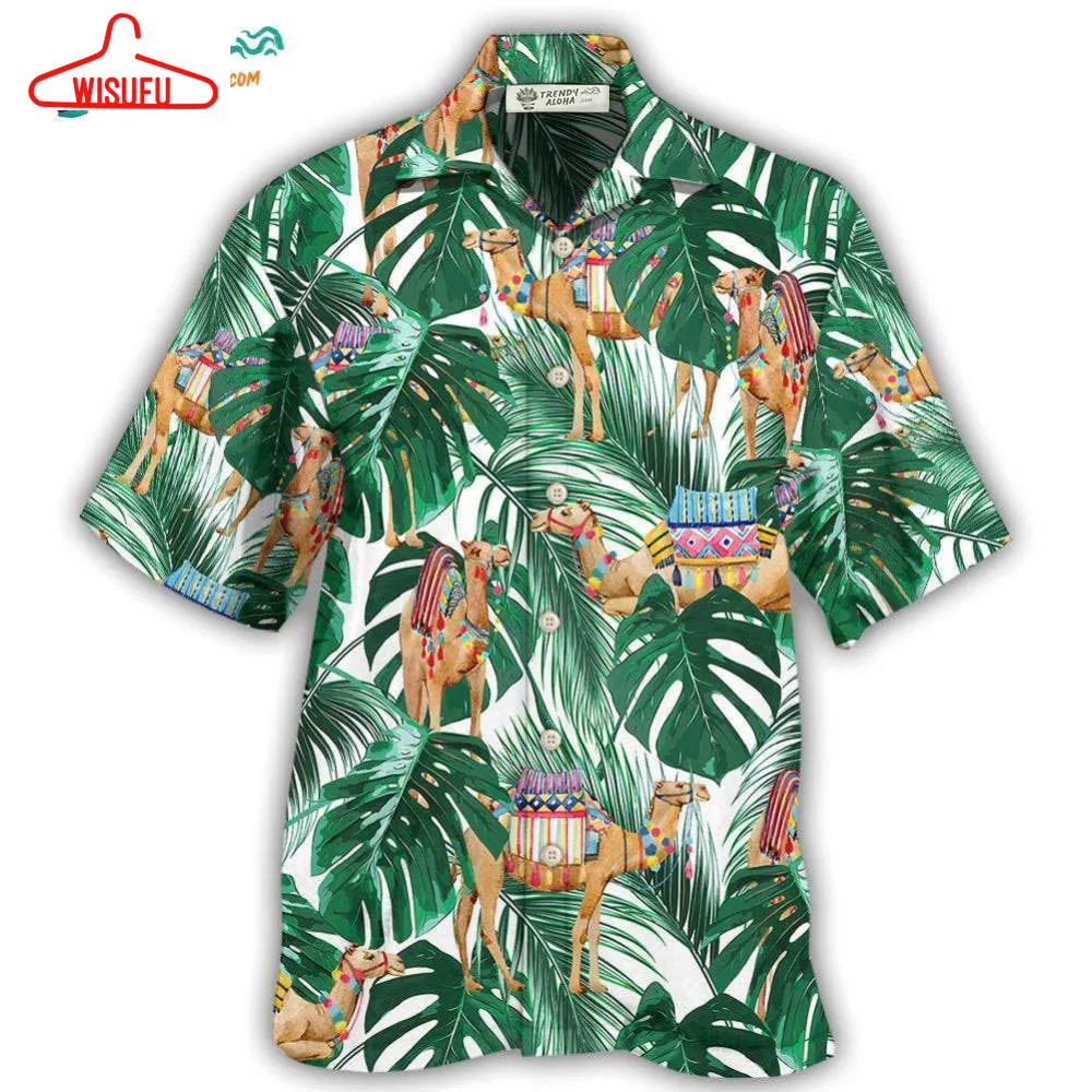 Camel In Tropical Forest Hawaiian Shirt- Wisufu Aloha