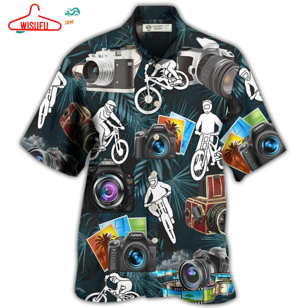 Camera I Like Cycling And Camera Hawaiian Shirt- Wisufu Aloha