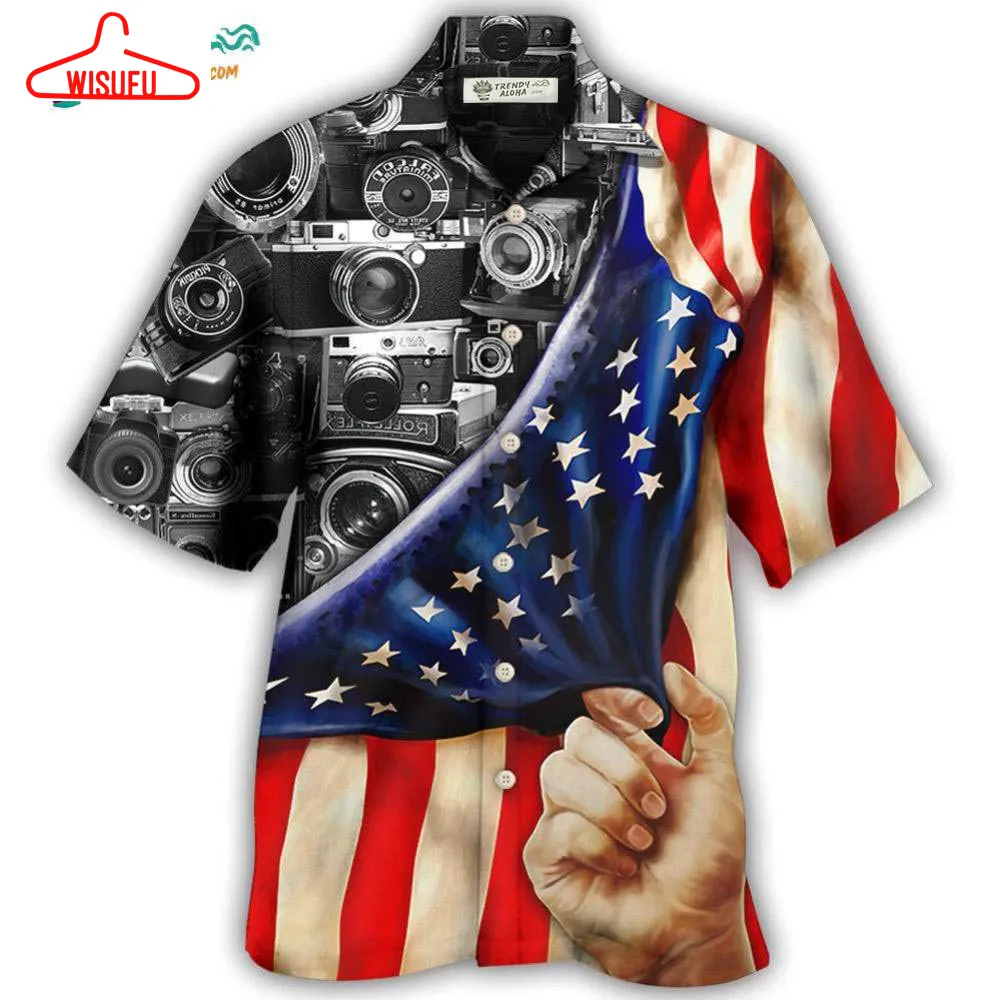 Camera Independence Day America Hawaiian Shirt- Wisufu Aloha