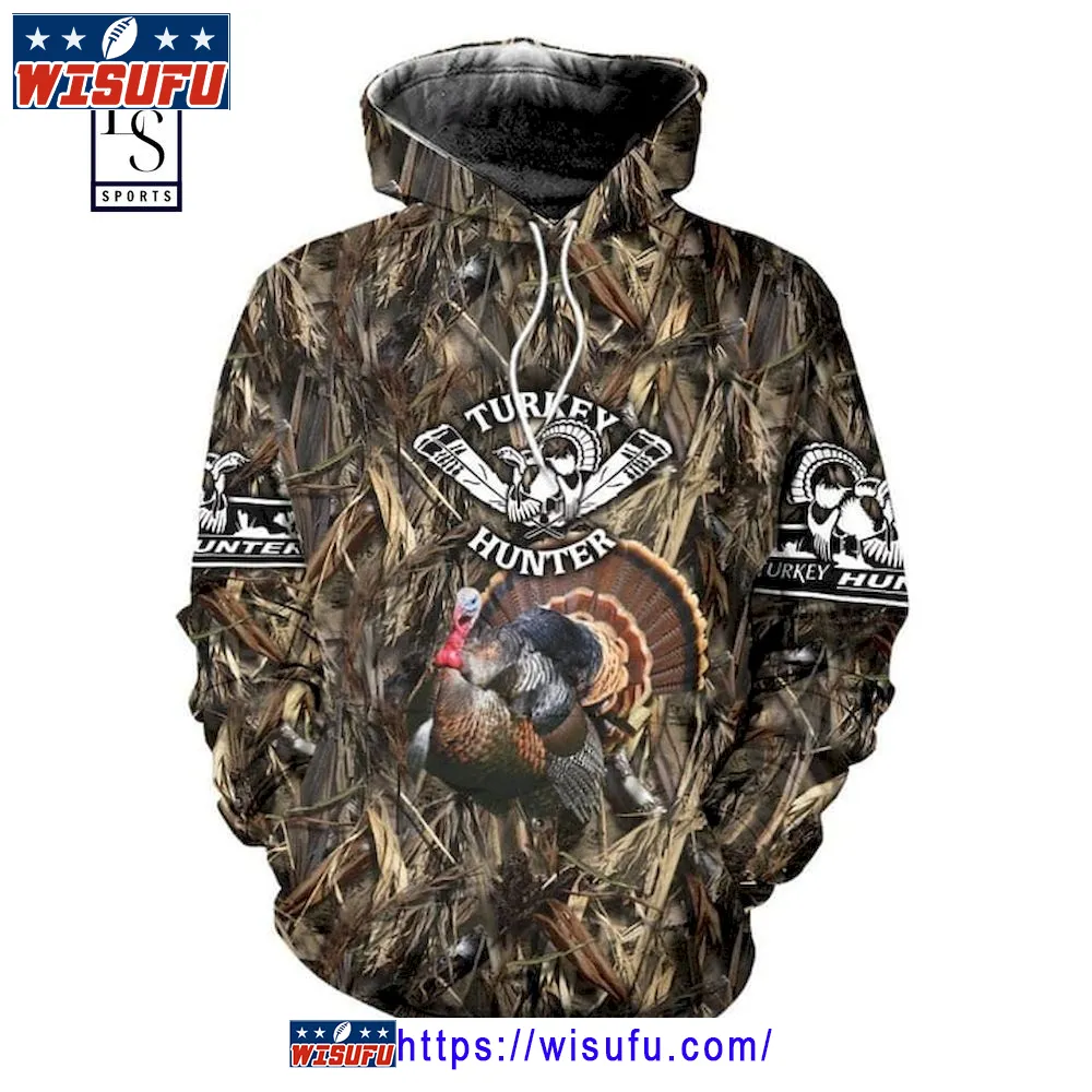 Camo Turkey Hunting Hoodie 3d