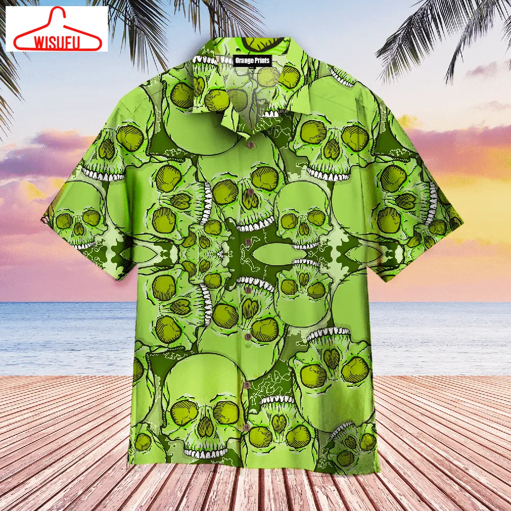 Camouflage Skull Hawaiian Shirt