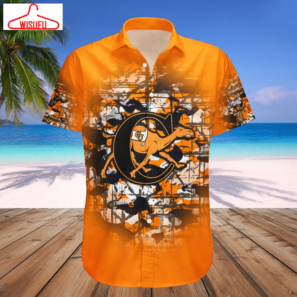 Campbell Fighting Camels Camouflage Vintage Hawaiian Shirt, New Fashion Gifts