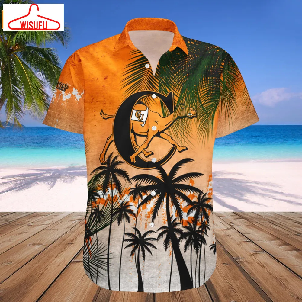 Campbell Fighting Camels Coconut Tree Tropical Grunge Hawaiian Shirt, New Fashion Gifts