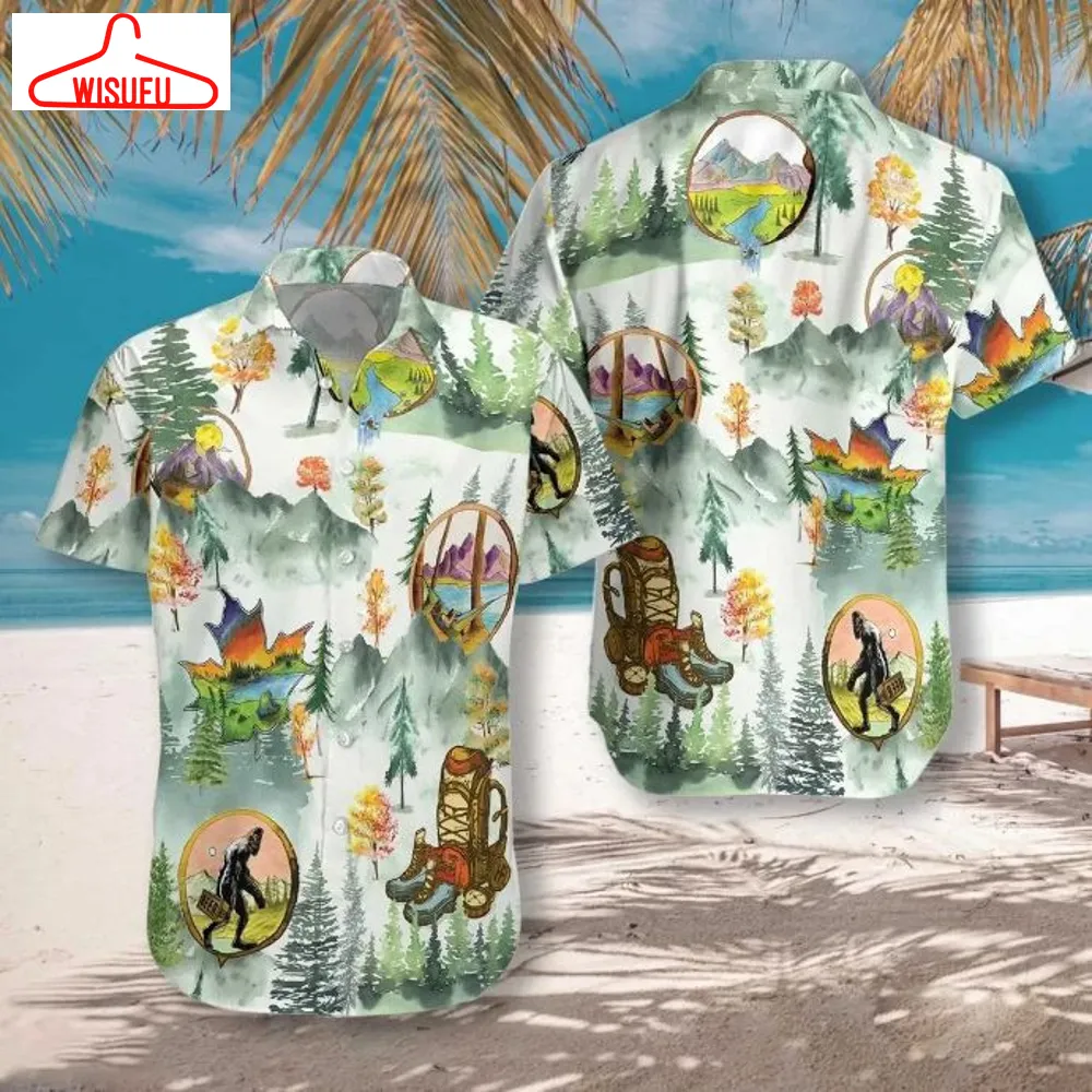 Camping And Hiking Trekking Hawaiian Shirt