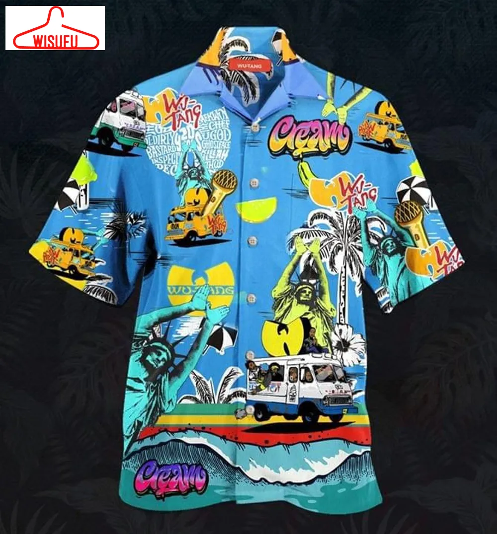 Camping Summer Wu Tang Print Hawaiian Shirt