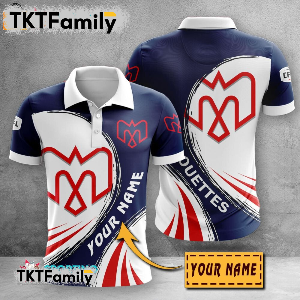 Canada Montreal Alouettes Custom Name 3D Polo Shirt TKT Familys