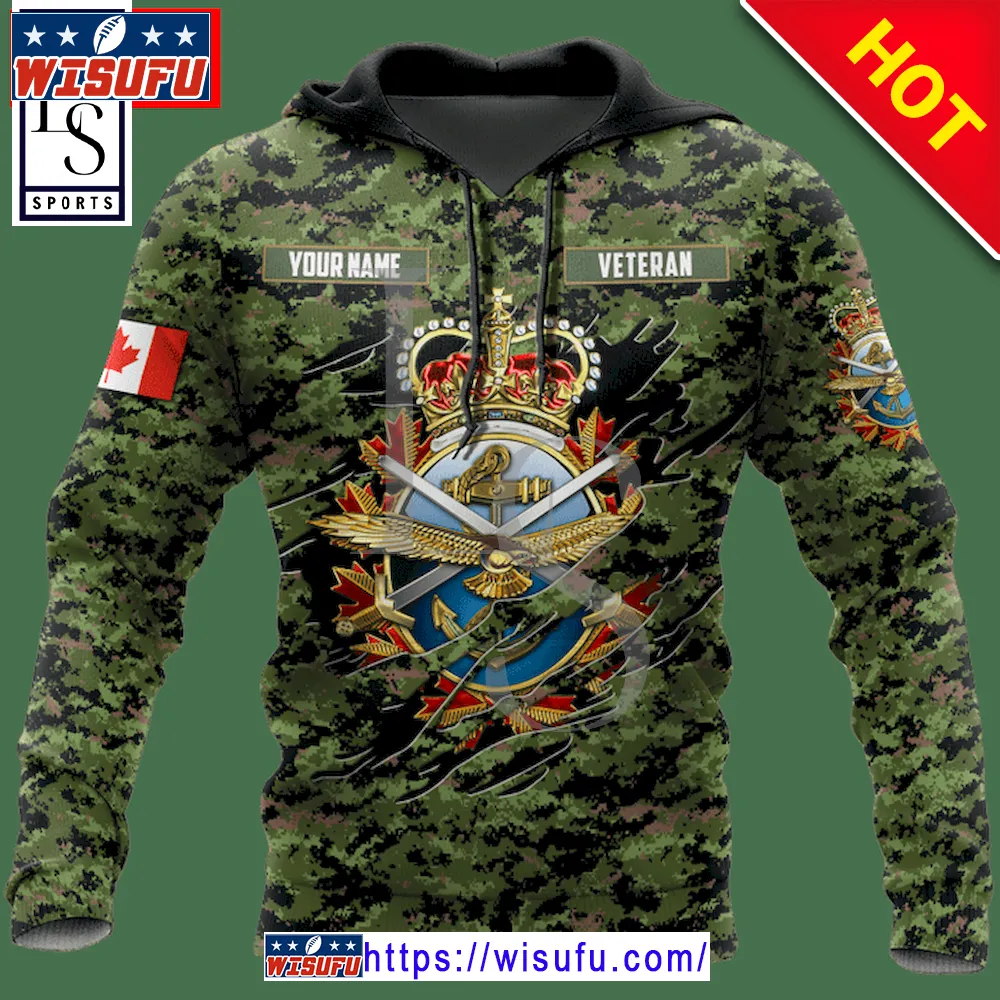 Canadian Armed Forces Custom Name Hoodie