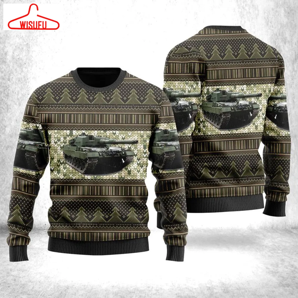 Canadian Army Leopard 2a4m Ugly Christmas Sweater