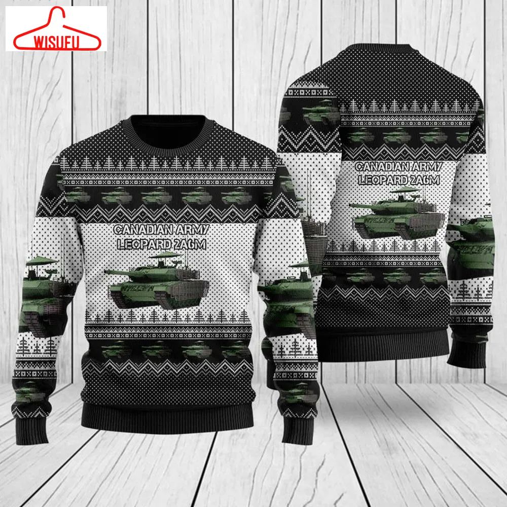 Canadian Army Leopard 2a6m Ugly Christmas Sweater