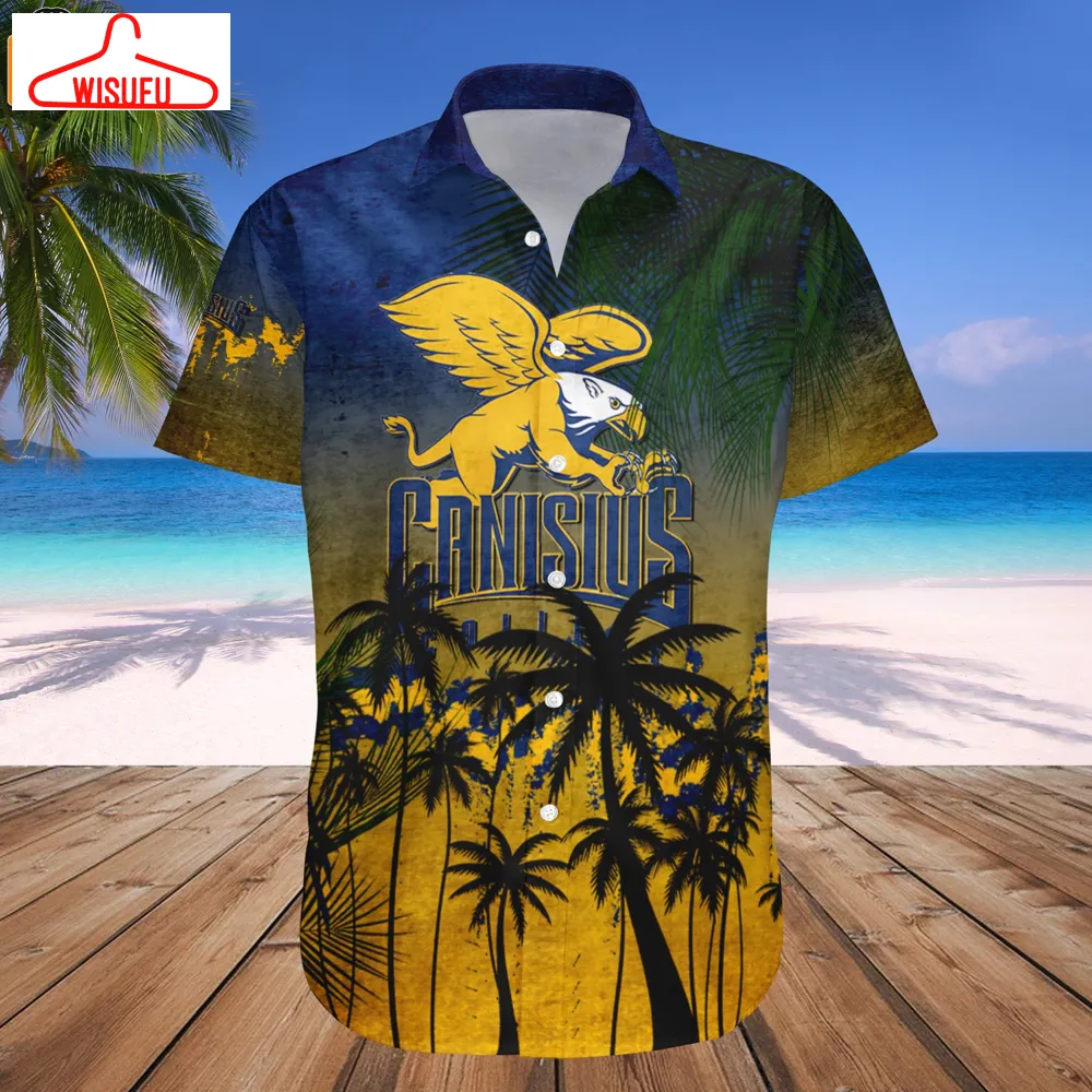 Canisius Golden Griffins Coconut Tree Tropical Grunge Hawaiian Shirt, New Fashion Gifts