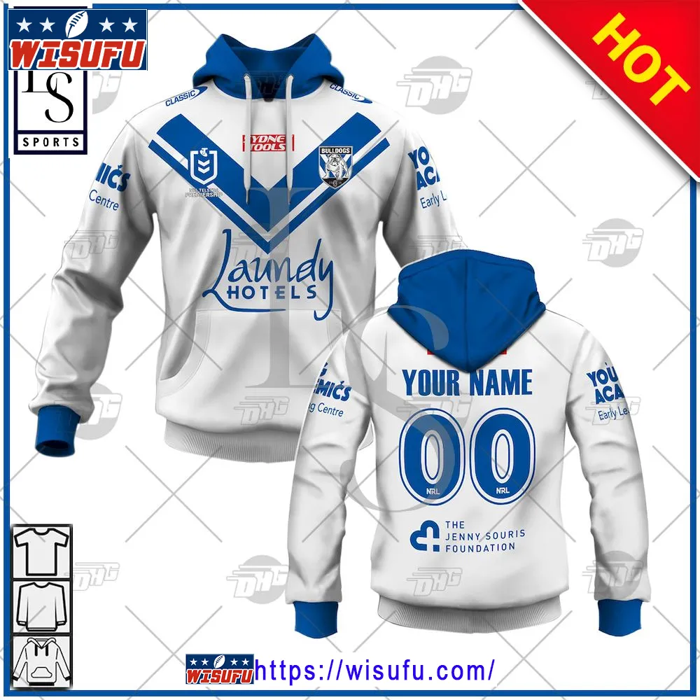 Canterbury Bulldogs Nrl Personalised Home Jersey Hoodie