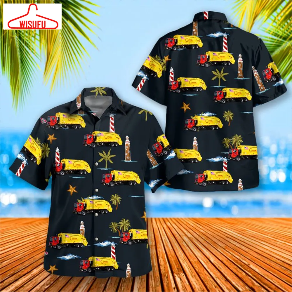 Capitol Waste Services Garbage Truck Hawaiian Shirt, New Fashion Gifts