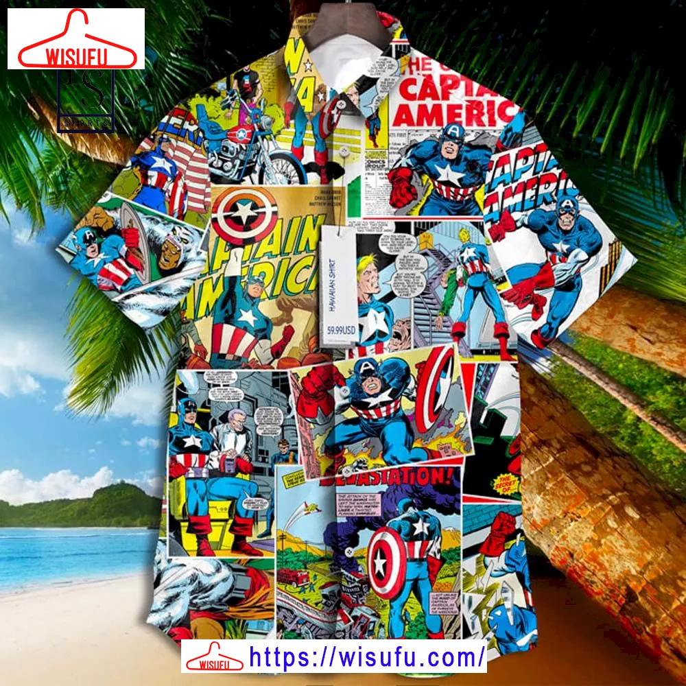 Captain America Marvel Comics Hawaiian Shirt, New Fashion Gifts