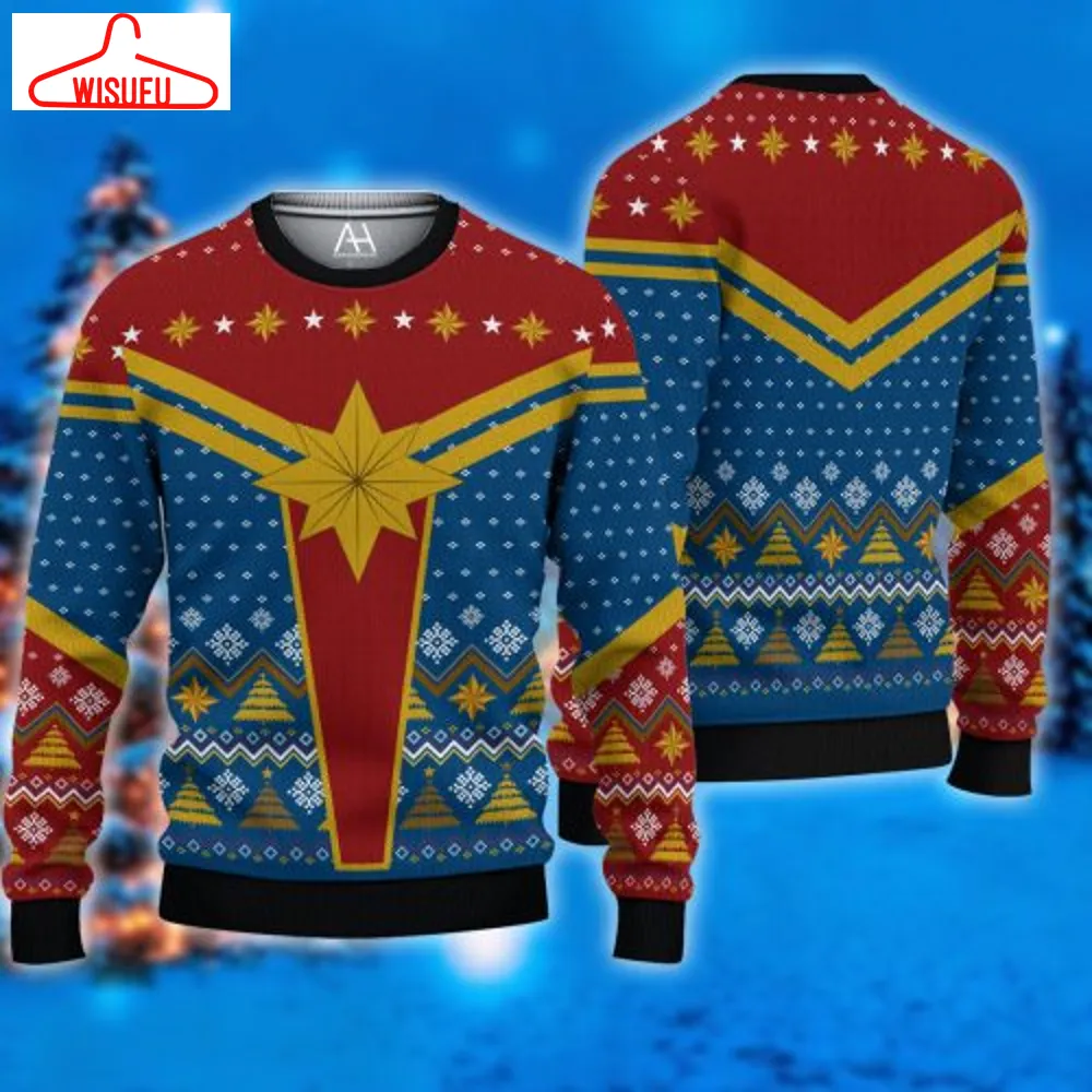 Captain America Marvel Ugly Christmas Sweater