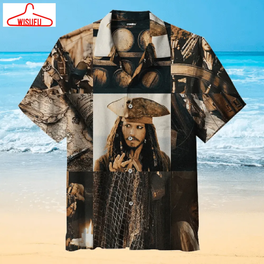 Captain Jack For Man And Woman Print Short Sleeve Hawaiian Shirt G95, New Hawaiian Holiday Outfits, New Fashion Gifts