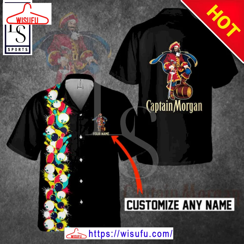 Captain Morgan Custom Name Bowling Hawaiian Shirt, New Fashion Gifts