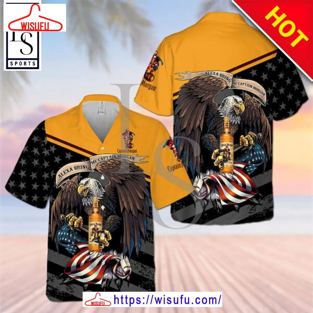 Captain Morgan Eagle Hawaiian Shirt, New Fashion Gifts