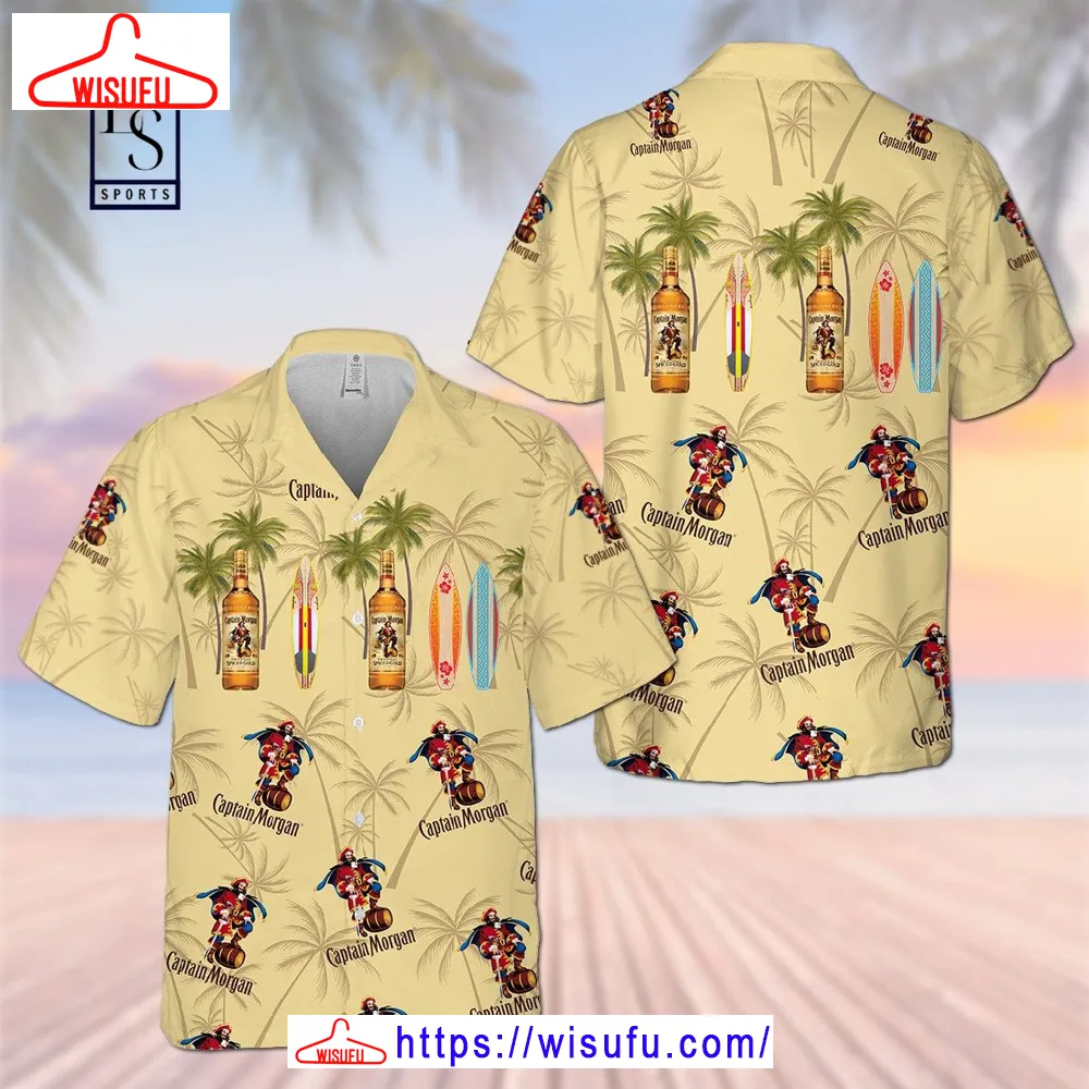 Captain Morgan Palm Hawaiian Shirt, New Fashion Gifts