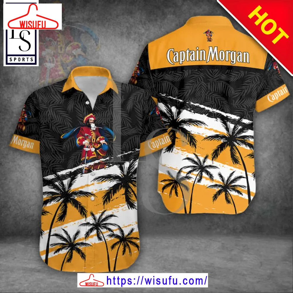 Captain Morgan Palm Trees Hawaiian Shirt, New Fashion Gifts