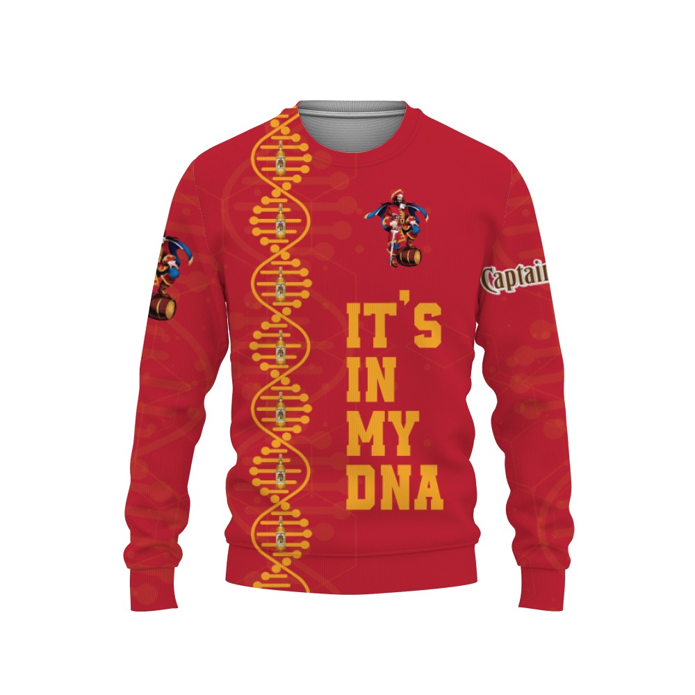 Captain Morgan Whiskey It's In My DNA-3D Sweatshirt