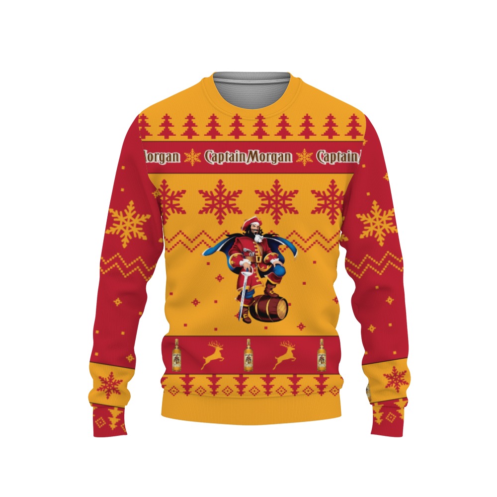 Captain Morgan Whiskey Merry Christmas Unisex Gift Fan-3D Sweatshirt