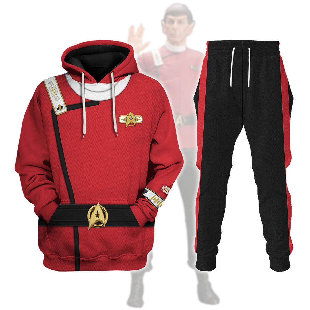 Captain Spock Costume Officer Apparel Track suit 