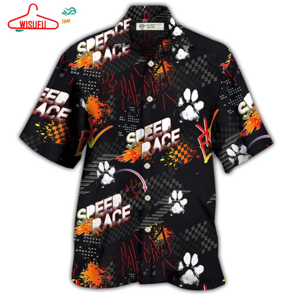 Car Racing I Like Racing And Dogs Hawaiian Shirt- Wisufu Aloha