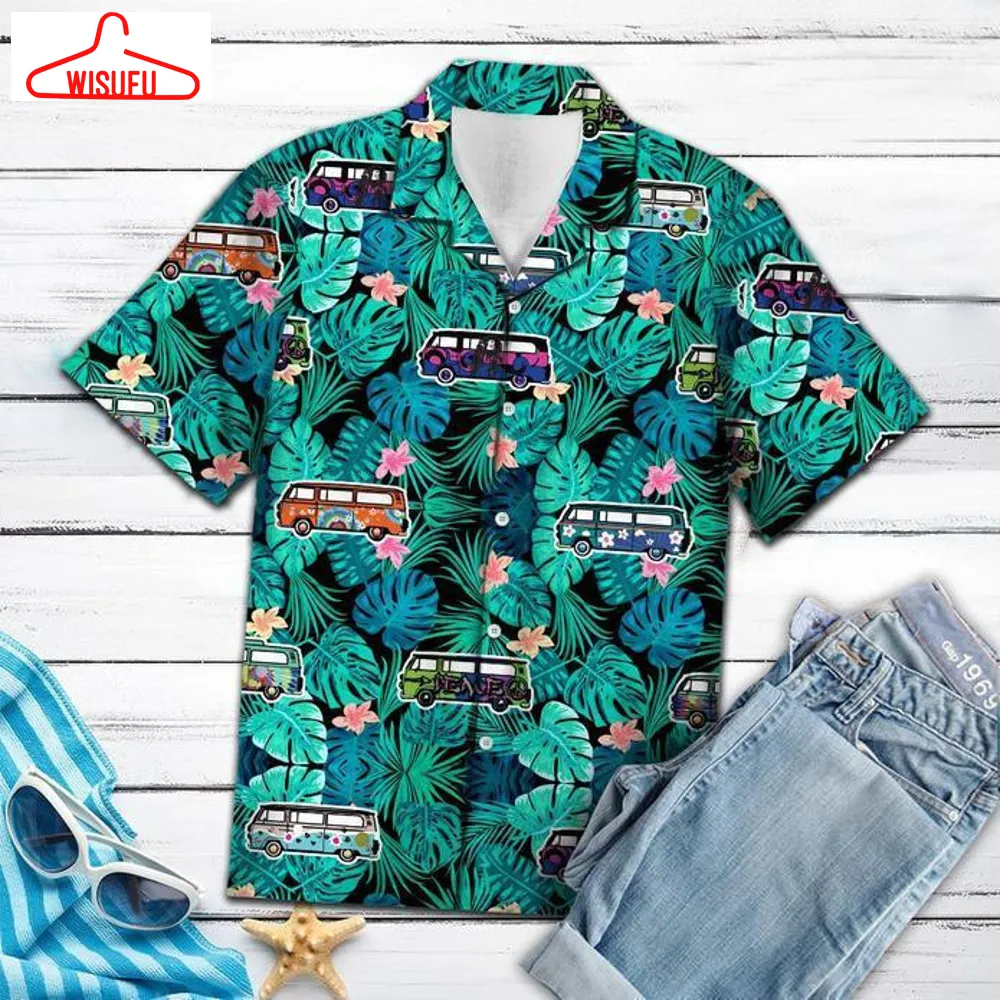 Caravan Camping Tropical Hawaiian Shirt