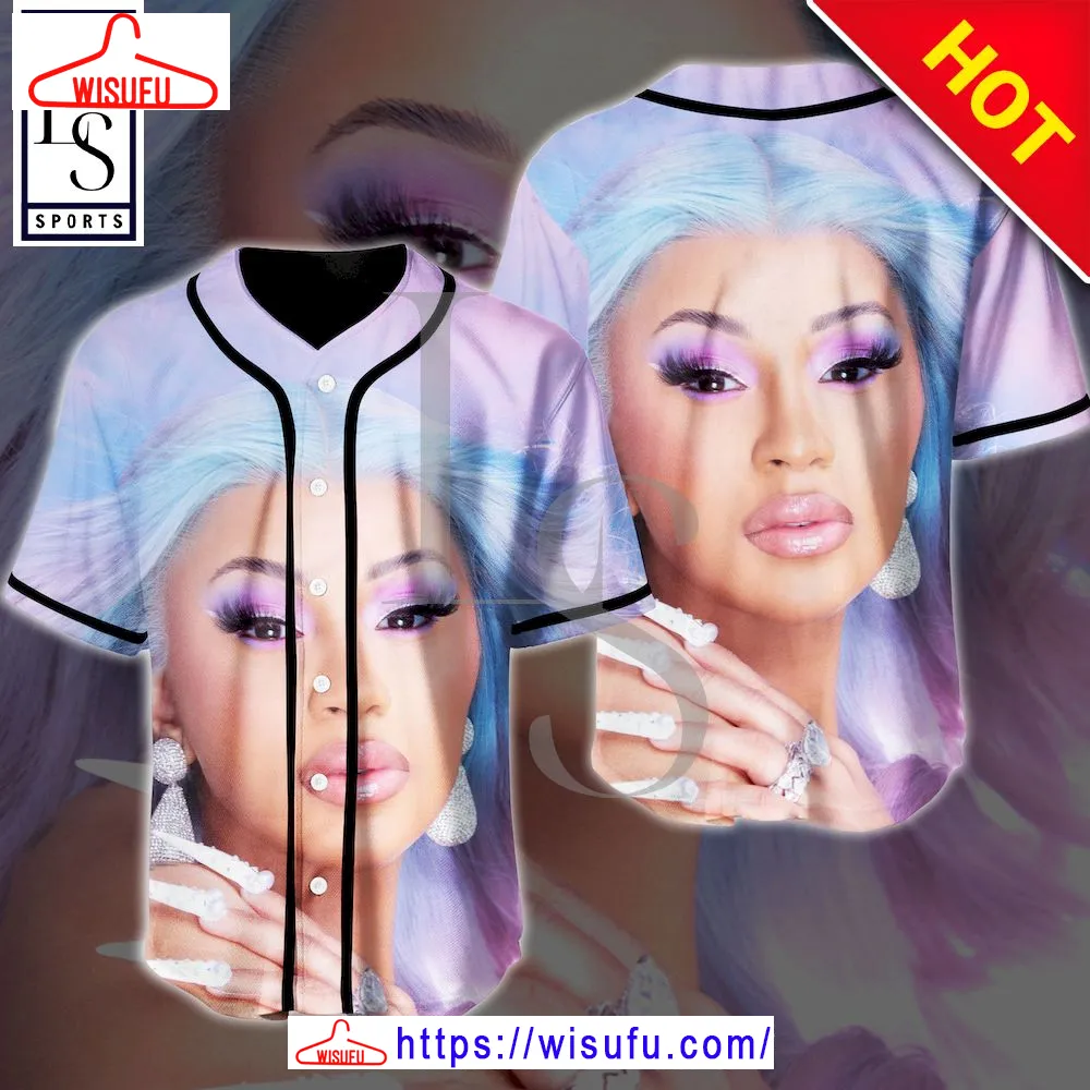 Cardi B Celebrity Baseball Jersey, New Fashion Gifts