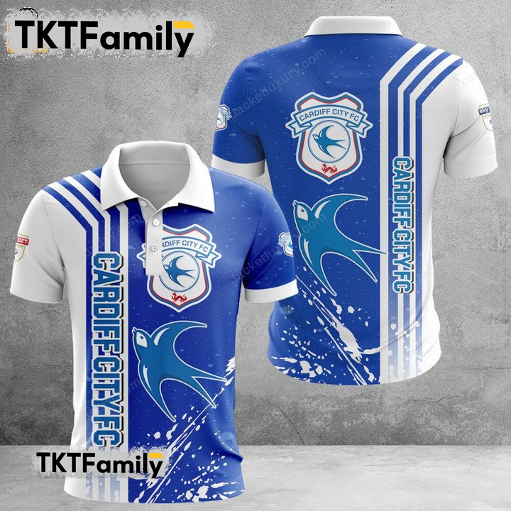 Cardiff City F.C 3D Polo Shirt TKT Familys