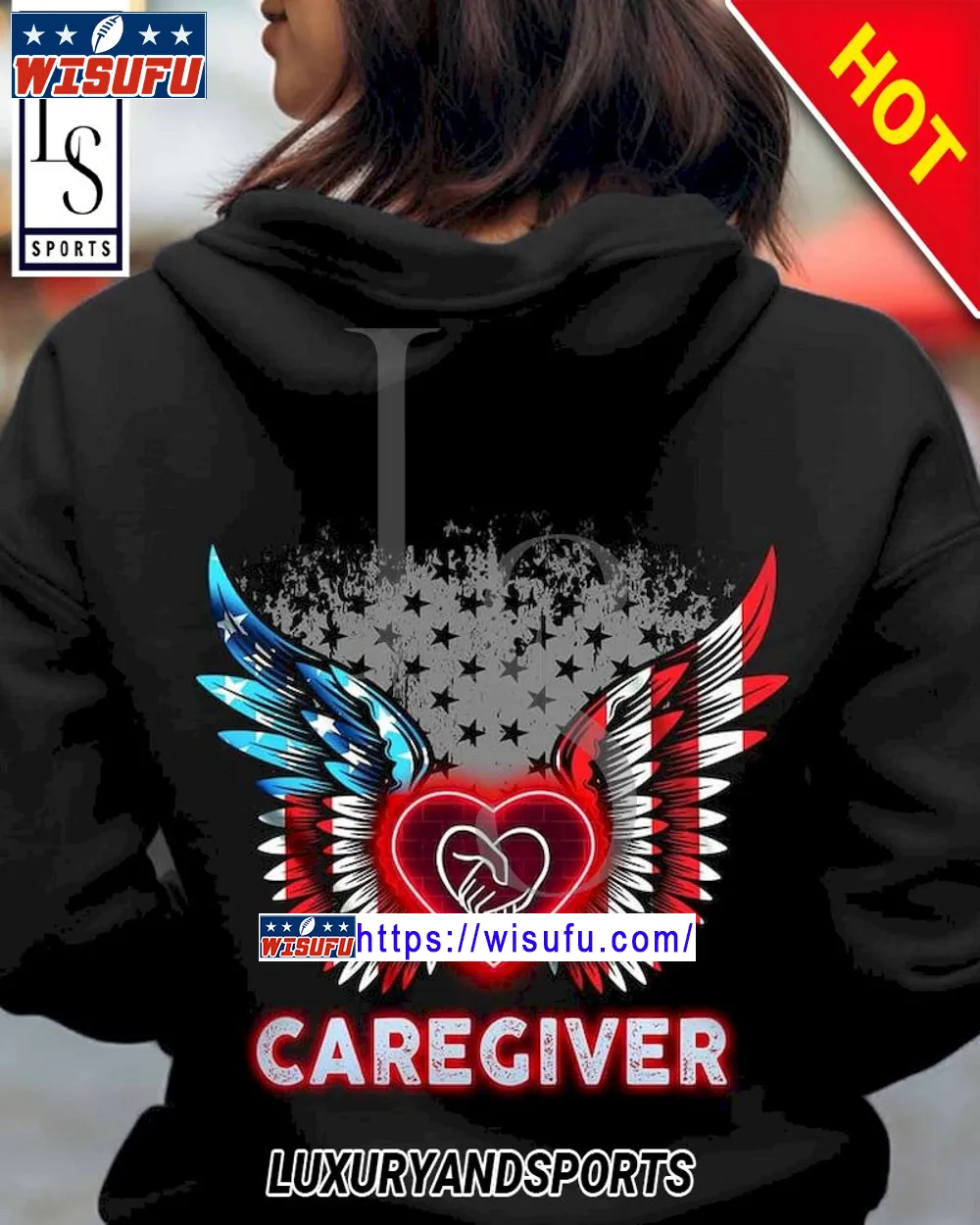 Caregiver American Wings Hoodie