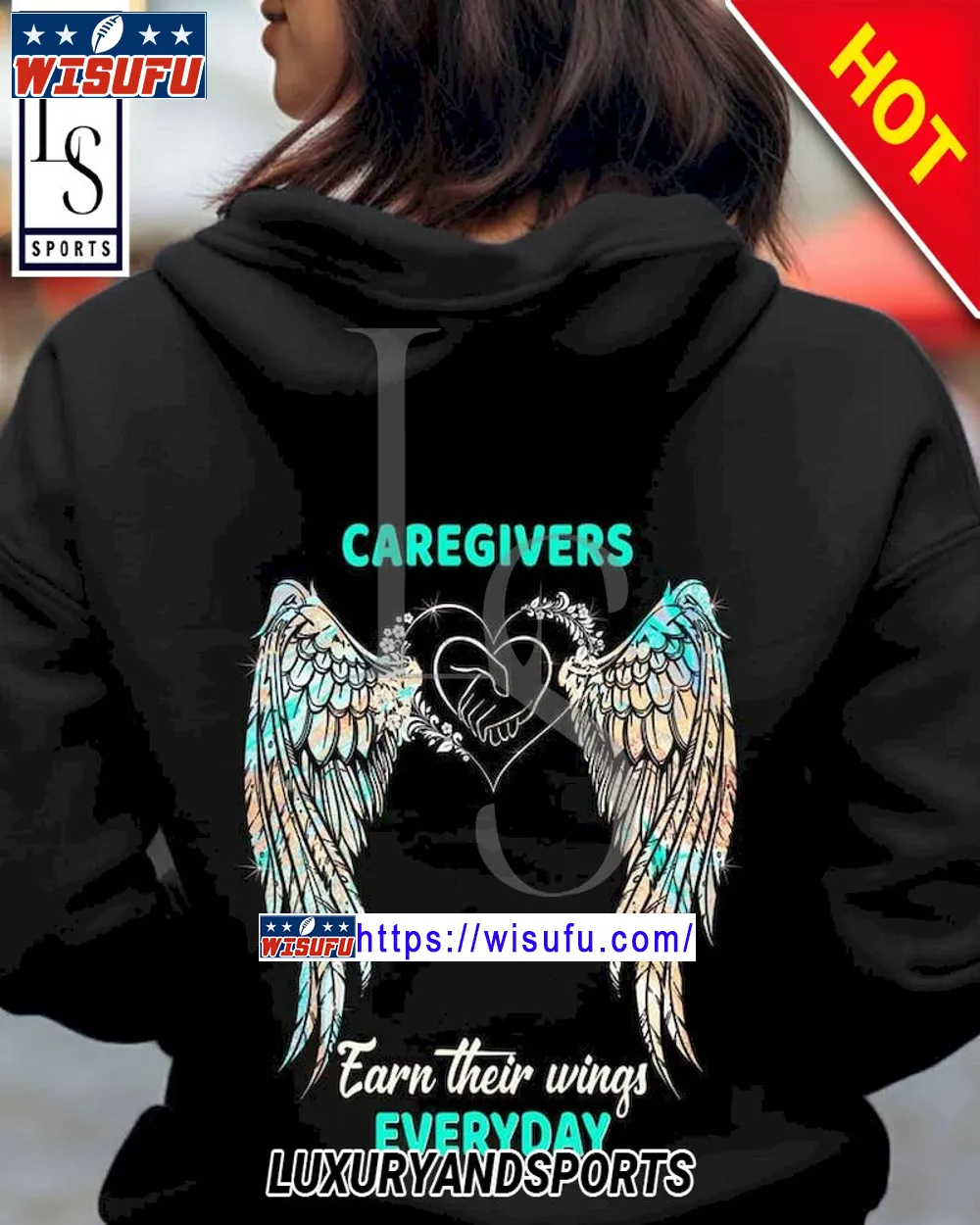 Caregivers Earn Their Wings Everyday Hoodie