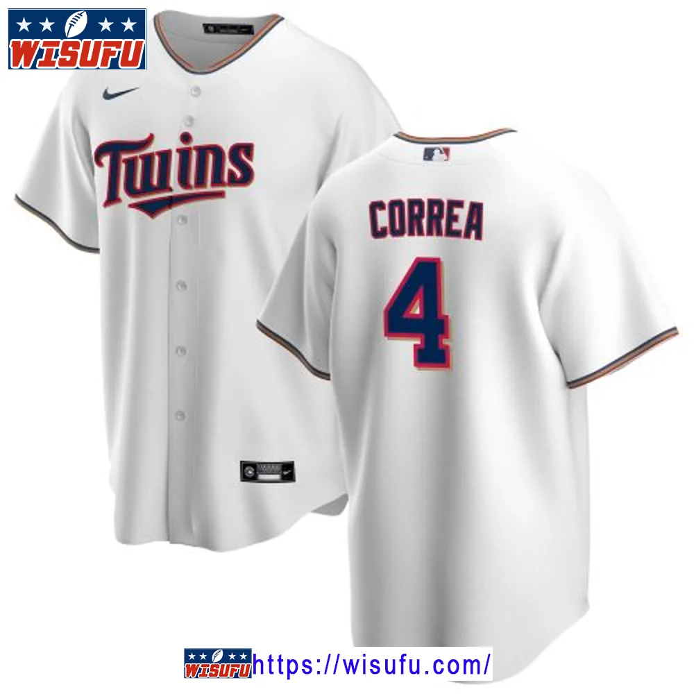 Carlos Correa 4 Minnesota Twins Home Jersey - White Jersey