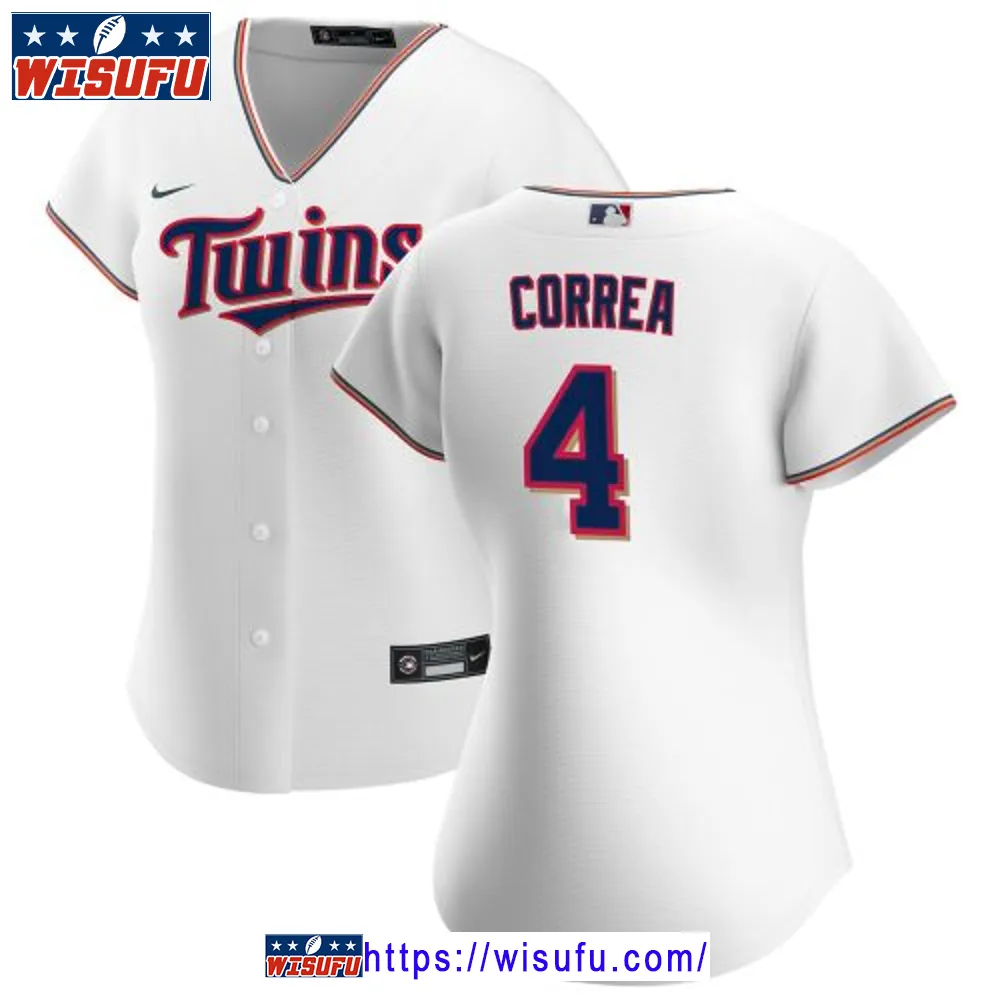 Carlos Correa 4 Minnesota Twins Women's Player Jersey - White Jersey