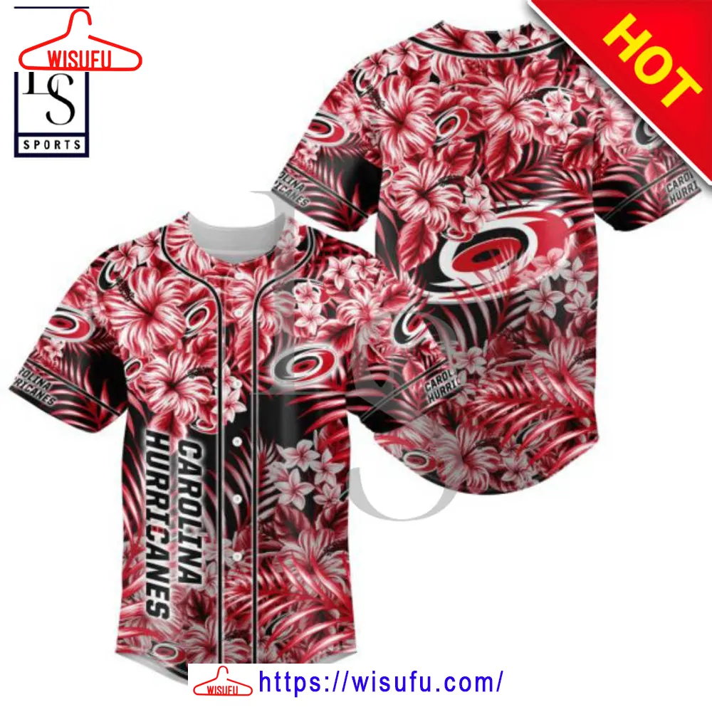 Carolina Hurricanes Hawaiian Floral Nh-l Baseball Jersey, New Fashion Gifts