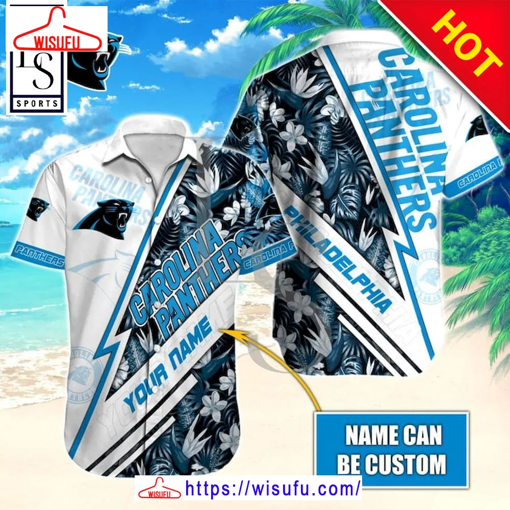 Carolina Panthers Aloha Custom Name Hawaiian Shirt, New Fashion Gifts