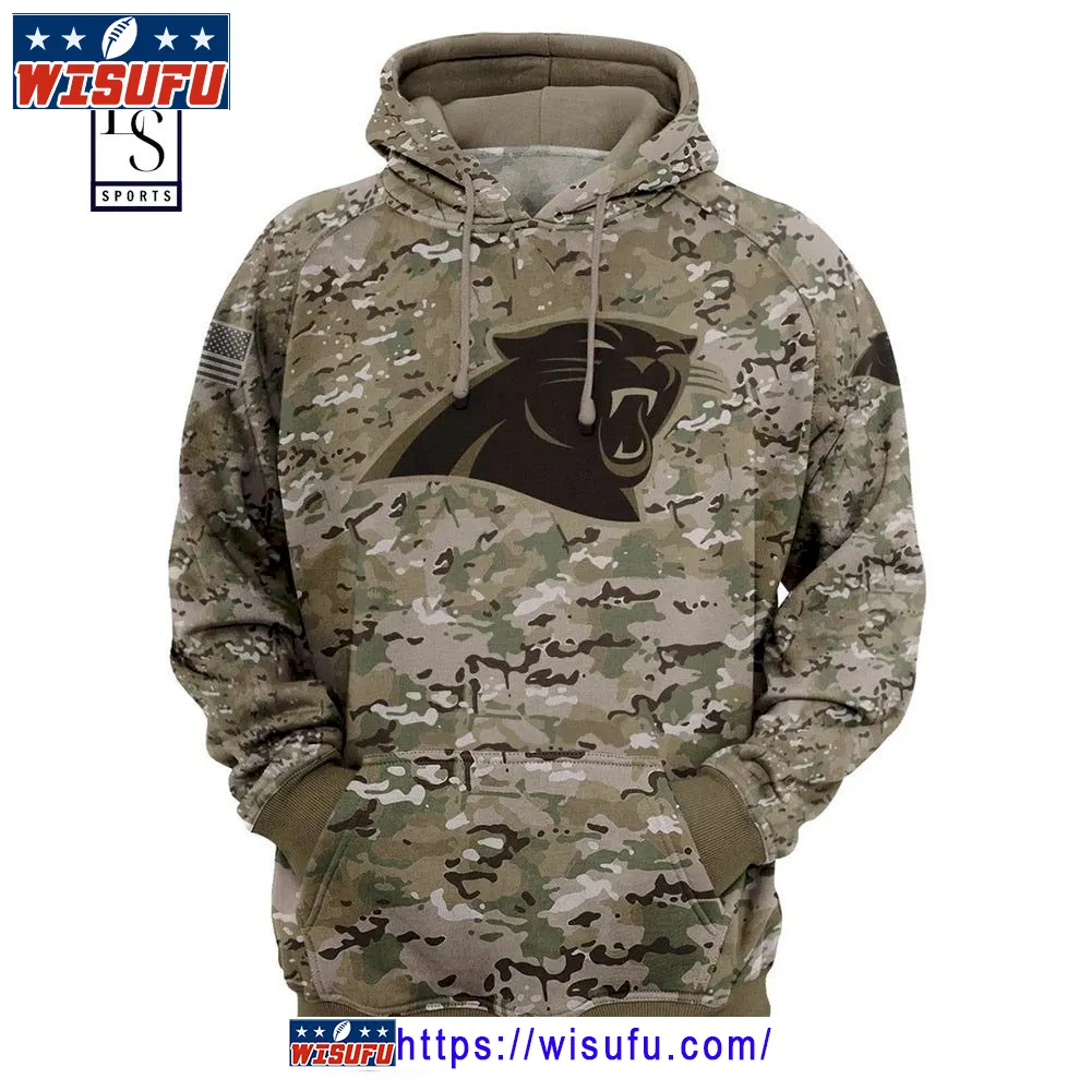 Carolina Panthers Camo Hoodie 3d