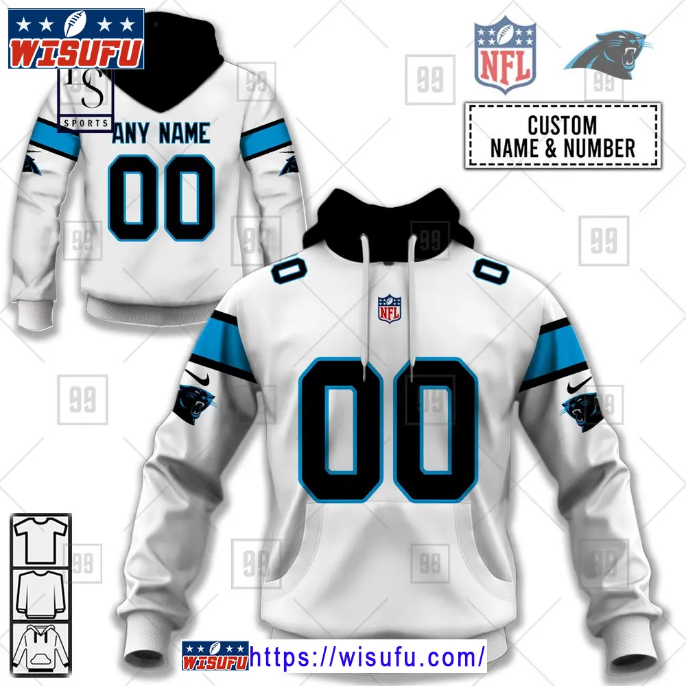 Carolina Panthers Personalized NF.L Jersey Hoodie 3d