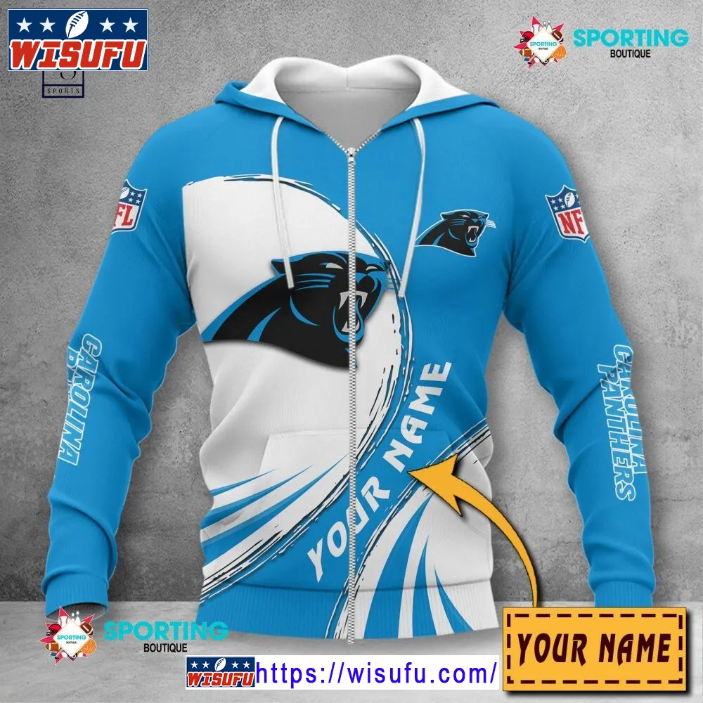 Carolina Panthers Vintag.e Custom Name NF.L Hoodie