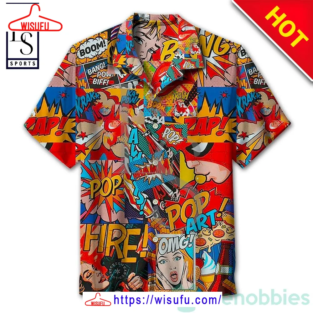 Cartoon Pop Art Comic Hawaiian Shirt, New Fashion Gifts