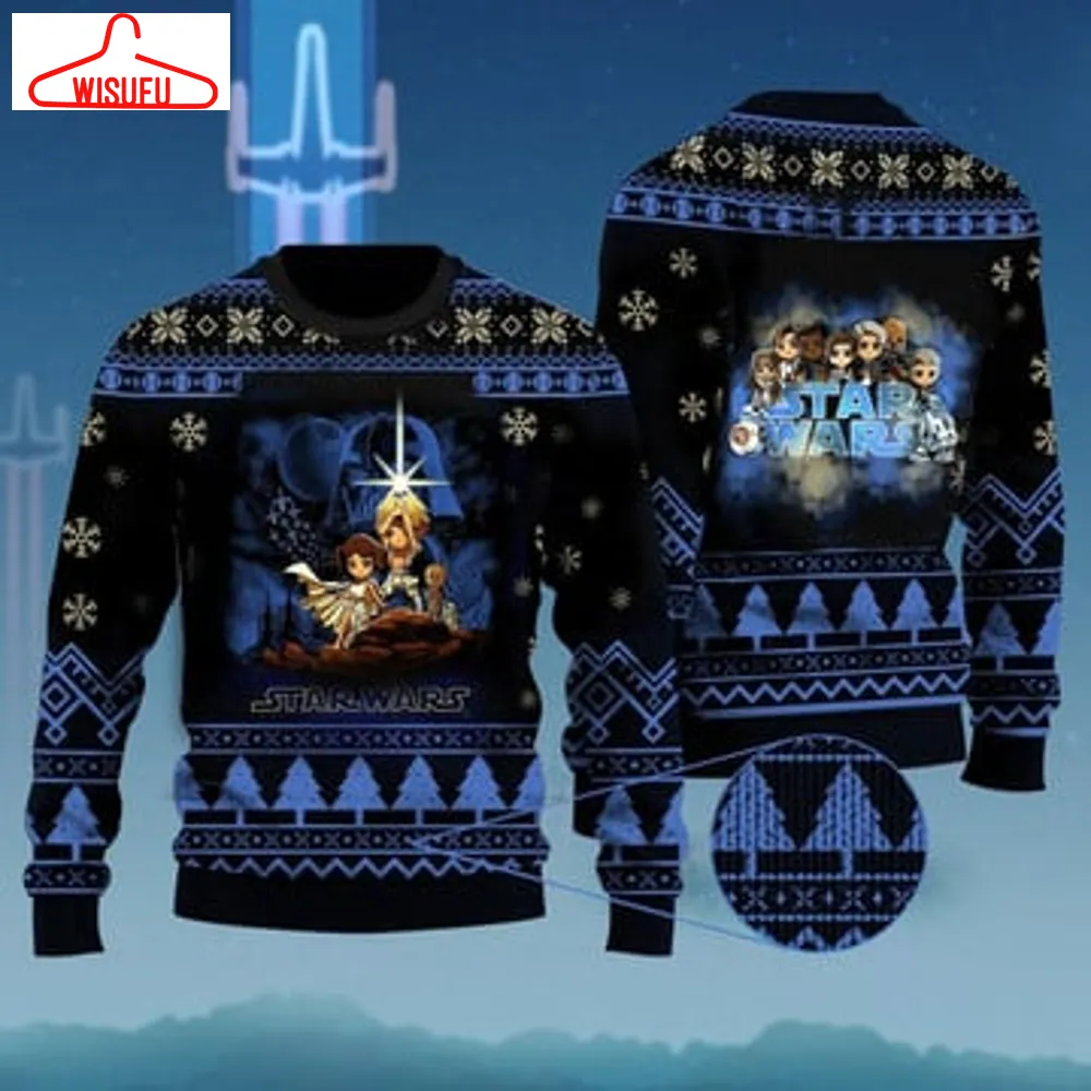 Cartoon Star Wars Characters Christmas Sweater